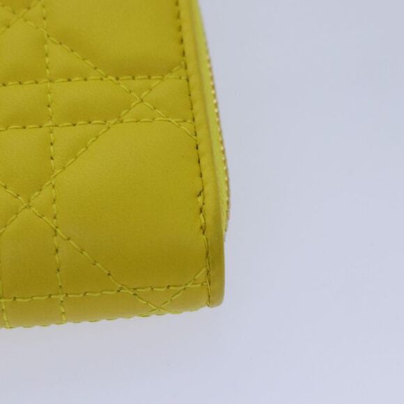 Dior Cannage Lady Yellow Leather Wallet (Pre-Owned) - Picture 12 of 16
